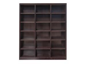 18 Shelf Triple Wide Wood Bookcase, 84 inch Tall - Espresso Finish 18 Shelf Triple Wide Wood Bookcase, 84 inch Tall - Espresso Finish
