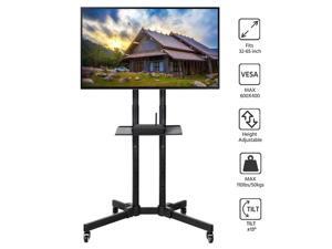Adjustable Modern Mobile TV Stand Cart for 32-65in Screens Rolling TV Cart Adjustable Modern Mobile TV Stand Cart for 32-65in Screens Rolling TV Cart