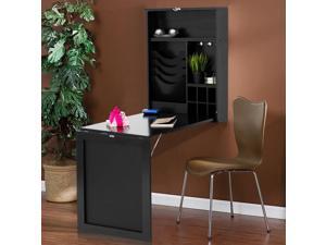 Wall Mounted Table Convertible Desk Fold Out Space Saver Chalkboard Black Wall Mounted Table Convertible Desk Fold Out Space Saver Chalkboard Black