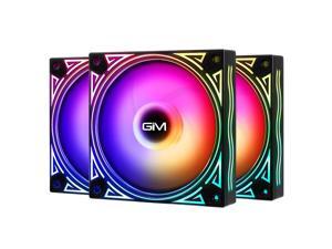 GIM KB-11 RGB Case Fans 3 Pack 120mm Quiet Computer Cooling PC Fans Music Rhythm 5V ARGB Addressable Motherboard SYNC/RC Controller Colorful Cooler Speed Adjustable with Fan Control Hub GIM KB-11 RGB Case Fans 3 Pack 120mm Quiet Computer Cooling PC Fans Music Rhythm 5V ARGB Addressable Motherboard SYNC/RC Controller Colorful Cooler Speed Adjustable with Fan Control Hub