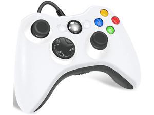 Wired Controller for Xbox 360 YAEYE Xbox 360 Game Controller with Dual-Vibration Turbo for Microsoft Xbox 360/360 Slim and PC Windows 7810 (White)