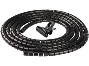 Cable Organizer Coiled Tube Sleeve Cable Cable Management Sleeve (Black Length118.1inches Diameter0.62inches) Cable Organizer Coiled Tube Sleeve Cable Cable Management Sleeve (Black Length118.1inches Diameter0.62inches)