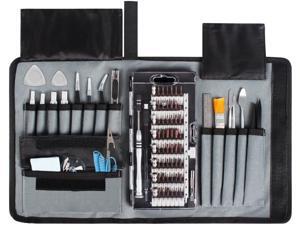 Electronic Repair Tool Kit with Magnetic Driver Kit, 80 in 1 Professional Precision Screwdriver Set with Portable Pouch for iPhone, iPad, MacBook, Gaming Console, Controller, Black Electronic Repair Tool Kit with Magnetic Driver Kit, 80 in 1 Professional Precision Screwdriver Set with Portable Pouch for iPhone, iPad, MacBook, Gaming Console, Controller, Black