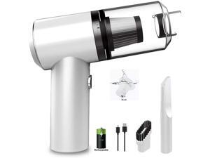 Mini Handheld Vacuum Cleaner,Rechargeable Cordless Vacuum Cleaner with LED Light,Portable Pet Hair Vacuum,Lightweight Vacuum Air Duster for Home,Car,Computer (White Vacuum Cleaner) Mini Handheld Vacuum Cleaner,Rechargeable Cordless Vacuum Cleaner with LED Light,Portable Pet Hair Vacuum,Lightweight Vacuum Air Duster for Home,Car,Computer (White Vacuum Cleaner)