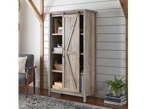 66" Modern Farmhouse Bookcase Storage Cabinet 66" Modern Farmhouse Bookcase Storage Cabinet