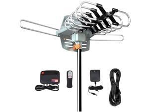 Outdoor Digital Amplified HD TV Antenna 150 Miles Long Range - Support 4K 1080p Fire tv Stick Multiple TVs with 360 Degree Rotation for All TVs - Smart Remote Control/32.8' Coax HDTV Cable/AC adapter Outdoor Digital Amplified HD TV Antenna 150 Miles Long Range - Support 4K 1080p Fire tv Stick Multiple TVs with 360 Degree Rotation for All TVs - Smart Remote Control/32.8' Coax HDTV Cable/AC adapter