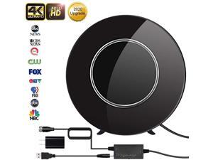 Digital HD TV Antenna Indoor, 2020 Newest High Definition Television Antennas 200 Miles Long Range Reception with Amplifier Signal Booster Support 4K VHF UHF 1080P HDTV for Free Local Channels Digital HD TV Antenna Indoor, 2020 Newest High Definition Television Antennas 200 Miles Long Range Reception with Amplifier Signal Booster Support 4K VHF UHF 1080P HDTV for Free Local Channels