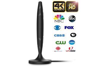 TV Antenna - HDTV Antenna Support 4K 1080P, 90-120 Miles Range Digital Antenna for HDTV, VHF UHF Freeview Channels Antenna with Amplifier Signal Booster - 18 Ft Premium Coaxial Cable… TV Antenna - HDTV Antenna Support 4K 1080P, 90-120 Miles Range Digital Antenna for HDTV, VHF UHF Freeview Channels Antenna with Amplifier Signal Booster - 18 Ft Premium Coaxial Cable…
