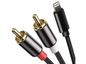 2-Male RCA Adapter Audio Stereo Y Cable,Compatible with iPhone/iPod/iPad 8p Lightning Port, for Power Amplifier, Speaker and More(4ft) 2-Male RCA Adapter Audio Stereo Y Cable,Compatible with iPhone/iPod/iPad 8p Lightning Port, for Power Amplifier, Speaker and More(4ft)