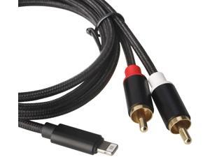 2 Male RCA Audio Stereo Breakout Auxiliary Cable Y Splitter Adapter,Compatible with iPhone iPod iPad Lighting Port for Car, Home Stereo, Speakers - Nylon Braided,4 Feet 2 Male RCA Audio Stereo Breakout Auxiliary Cable Y Splitter Adapter,Compatible with iPhone iPod iPad Lighting Port for Car, Home Stereo, Speakers - Nylon Braided,4 Feet