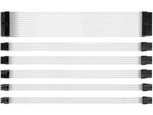 Antec Power Supply Sleeved Cable /24pin ATX /4+4pin EPS /8-pin PCI-E /6pin PCI-E PSU Extension Cable Kit 30cm Length with Combs, White Antec Power Supply Sleeved Cable /24pin ATX /4+4pin EPS /8-pin PCI-E /6pin PCI-E PSU Extension Cable Kit 30cm Length with Combs, White