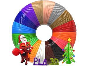 3D Pen Filament 320 Feet, 16 Colors,Each Color 20 Feet, Bonus 250 Stencils eBooks - 3D Pen/3D Printer PLA Filament 1.75mm, High-Precision Diameter and Kids Safe Refill