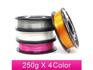 Silk PLA 4 Color Pack 4x250g (Gold, Silver, Pink, White) Filament Bundle Shiny PLA Filament for 3D Printer & 3D Pen 1.75mm (±0.03 mm) 4 Spools 250g Each Silk PLA 4 Color Pack 4x250g (Gold, Silver, Pink, White) Filament Bundle Shiny PLA Filament for 3D Printer & 3D Pen 1.75mm (±0.03 mm) 4 Spools 250g Each