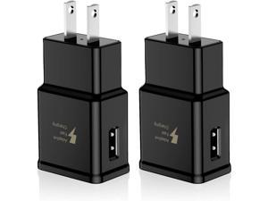 Adaptive Fast Charging Wall Charger Adapter Compatible Samsung Galaxy S6 S7 S8 S9 S10 / Edge/Plus/Active, Note 5,Note 8, Note 9,LG G5 G6 G7 V20 V30 ThinQ Plus EP-TA20JBE Quick Charge (2 Pack)