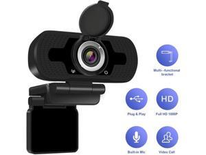 W8 HD Webcam, USB Desktop Laptop 1080p Camera, Mini Plug and Play Video Calling Computer Camera, Built-in Mic, with Flexible Clip