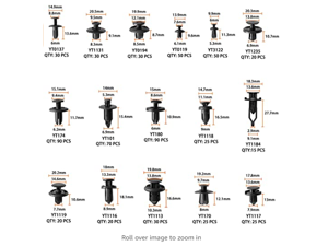 Car Retainer Clips Fasteners Cars Body Kits 16 Most Popular Sizes 635 PCS Car Retainer Clips Fasteners Cars Body Kits 16 Most Popular Sizes 635 PCS