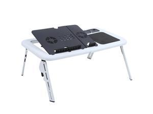 Foldable Laptop Lap Desk Stand Table Bed Sofa W. 2 Cooling Fans Tray Portable Foldable Laptop Lap Desk Stand Table Bed Sofa W. 2 Cooling Fans Tray Portable