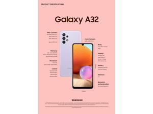 Samsung Galaxy A32 4G Volte Unlocked 128GB Quad Camera (LTE Latin/At&t/MetroPcs/Tmobile Europe) 6.4" (Not for Verizon/Boost) International Version SM-A325M/DS (White)