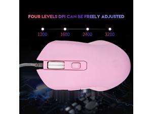 Pink Gaming Mouse Comfortable Grasping USB Wired Gaming Mouse High Sensitivity Pink Gaming Mouse Comfortable Grasping USB Wired Gaming Mouse High Sensitivity
