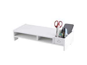 Computer Monitor Riser Laptop PC Stand Home Office Desktop Table Storage Organizer Shelf White Computer Stand Storage, Storage Riser Computer Monitor Riser Laptop PC Stand Home Office Desktop Table Storage Organizer Shelf White Computer Stand Storage, Storage Riser