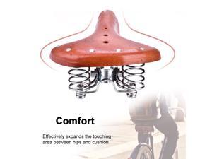 MTB Bike Road Bicycle Leather Seat Cycling Comfortable Sitting Cushion Brown USA