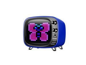 Divoom Tivoo Wireless bluetooth 5.0 Retro TV Speaker Portable TF Card Small Alarm Clock APP Small Stereo Speaker Blue Divoom Tivoo Wireless bluetooth 5.0 Retro TV Speaker Portable TF Card Small Alarm Clock APP Small Stereo Speaker Blue