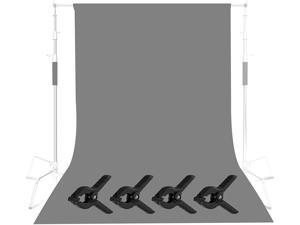Selens Grey Backdrop Muslin 6x9ft/ 1.8x2.8m Background Cloth with 4 Backdrop Clamps for Photo Studio Video Photography Selens Grey Backdrop Muslin 6x9ft/ 1.8x2.8m Background Cloth with 4 Backdrop Clamps for Photo Studio Video Photography