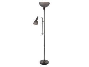 CO-Z Mother Daughter Floor Lamp for Living Room Bedroom Office, 3 Way Switch Adjustable Torchiere Standing Combo Task Lamp with Side Reading, 71 Inch Black Pole Light with Glass Shade & Metal Base CO-Z Mother Daughter Floor Lamp for Living Room Bedroom Office, 3 Way Switch Adjustable Torchiere Standing Combo Task Lamp with Side Reading, 71 Inch Black Pole Light with Glass Shade & Metal Base