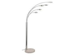 CO-Z Bright LED Floor Lamp with 5 Lights, Modern Dimmable Task Standing Light Fixture with Stable Marble Base for Living Room Office, Contemporary Touch Arch Pole Lamp with Five Adjustable Heads