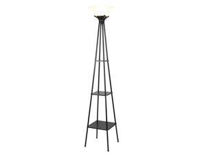 CO-Z Floor LAMP with 3-Layer Etagere Home Office Storage Light Decor Furniture Charcoal Finish Alabaster White Glass Shade with 9W LED Bulb &Metal Base CO-Z Floor LAMP with 3-Layer Etagere Home Office Storage Light Decor Furniture Charcoal Finish Alabaster White Glass Shade with 9W LED Bulb &Metal Base