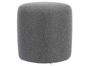 CO-Z Upholstered Round Ottoman Pouf in Linen Fabric