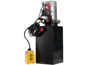 CO-Z Hydraulic Pump for Car Lift, Double Acting Hydraulic Power Unit for Dump Truck Dump Trailer with Steel Reservoir, Double Hydraulic Cylinder of 12V Power Supply & 10 Quart CO-Z Hydraulic Pump for Car Lift, Double Acting Hydraulic Power Unit for Dump Truck Dump Trailer with Steel Reservoir, Double Hydraulic Cylinder of 12V Power Supply & 10 Quart