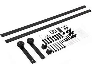CO-Z 8FT Heavy-Duty Rail for Sliding Barn Door, Carbon Steel Single Rail, Straight-Shape Hangers for Super Smooth and Quiet Opening, Easy to Install (Single Door Straight-8FT Kit) CO-Z 8FT Heavy-Duty Rail for Sliding Barn Door, Carbon Steel Single Rail, Straight-Shape Hangers for Super Smooth and Quiet Opening, Easy to Install (Single Door Straight-8FT Kit)