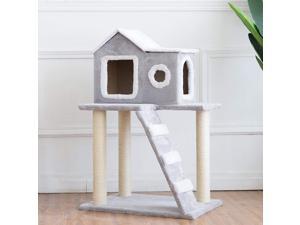 CO-Z Cat Tree Condo Tower with Ladder and Scratching Posts Kitty Trees House Bed Furniture for Kittens CO-Z Cat Tree Condo Tower with Ladder and Scratching Posts Kitty Trees House Bed Furniture for Kittens
