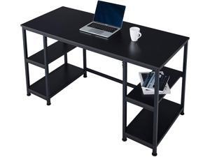 CO-Z 55" Computer Desk with Shelves, Large Writing Desk Table, PC or Laptop Workstation for Home Office and More, Modern Executive Office Desk, Home Office Desk with Adjustable Shelving, Ebony CO-Z 55" Computer Desk with Shelves, Large Writing Desk Table, PC or Laptop Workstation for Home Office and More, Modern Executive Office Desk, Home Office Desk with Adjustable Shelving, Ebony