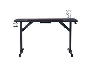 CO-Z 48 Inch Computer Gaming Desk | T Shaped Gaming Table w Large Mouse Pad, Controller Stand, Cup Holder, Headphone Hook, & Easy Cable Management | Modern Writing Desk for Home Office More, Black