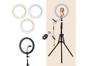 CO-Z LED Ring Light with 2 Phone Holders | 10" LED Light Ring with Adj. Brightness, 2800-6500K Colour, and 45-150cm Phone Tripod for Selfie Vlogger Content Creator Video Conference Lighting & More CO-Z LED Ring Light with 2 Phone Holders | 10" LED Light Ring with Adj. Brightness, 2800-6500K Colour, and 45-150cm Phone Tripod for Selfie Vlogger Content Creator Video Conference Lighting & More