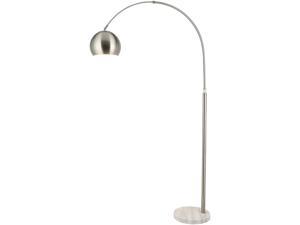 CO-Z Modern Arc Floor Lamp with 360° Rotatable Hanging Shade, Adjustable Nickel Standing Reading Light with Marble Base, Contemporary Arch Metal Pole Task Lamp for Living Room Couch Sofa, 70 Inch
