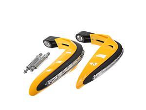 Handlebar Guard With White DRL LED Light Dirt Bike ATV Motocross Motorcycle Handguard Protector Yellow Handlebar Guard With White DRL LED Light Dirt Bike ATV Motocross Motorcycle Handguard Protector Yellow