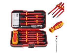 13pcs Pro Electricians Insulated Electrical Hand Screwdriver Kit for 1000V Power