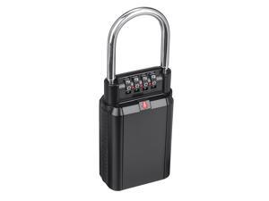 2 IN 1 4-Digit Key Storage Lock Box Combination Waterproof Indoor Outdoor Alloy Steel - 2 IN 1 4-Digit Key Storage Lock Box Combination Waterproof Indoor Outdoor Alloy Steel -