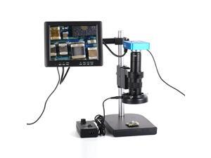 HAYEAR Full Set 34MP Industrial Microscope Camera HDMI USB Outputs with 180X C-mount Lens 60 LED Light Microscope with 8" HD LCD Screen - HAYEAR Full Set 34MP Industrial Microscope Camera HDMI USB Outputs with 180X C-mount Lens 60 LED Light Microscope with 8" HD LCD Screen -