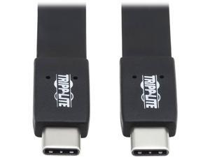 Tripp Lite U420-003-G2-Fl Flat Usb-C To Usb-C Cable M/M Black 3 Ft. Tripp Lite U420-003-G2-Fl Flat Usb-C To Usb-C Cable M/M Black 3 Ft.