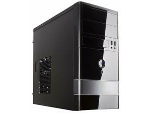 Black Computer PC Case, Micro ATX Mini Tower with Dual Fans Black Computer PC Case, Micro ATX Mini Tower with Dual Fans