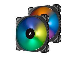 CORSAIR ML140mm PRO RGB 140mm Premium Magnetic Levitation RGB LED PWM Fan 2-Pack with Lighting Node PRO.