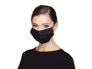 100% Cotton Re-Usable, 3-Ply, Pleated, Washable Face Mask (Pack of 3), Black 100% Cotton Re-Usable, 3-Ply, Pleated, Washable Face Mask (Pack of 3), Black