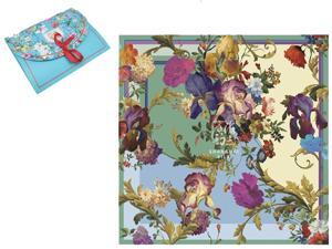 Luxury Gift 100% Pure Silk Scarfs For Women Square Hair Scarf Wrap Headscarf 35"*35" Flower Digital Print Luxury Gift 100% Pure Silk Scarfs For Women Square Hair Scarf Wrap Headscarf 35"*35" Flower Digital Print