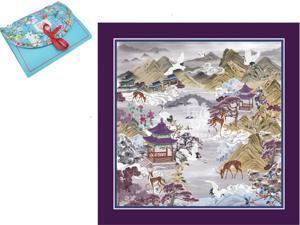 Luxury Gift 100% Pure Silk Scarfs For Women Square Hair Scarf Wrap Headscarf 43"*43" Landscape Luxury Gift 100% Pure Silk Scarfs For Women Square Hair Scarf Wrap Headscarf 43"*43" Landscape