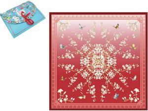 Luxury Gift 100% Pure Silk Scarfs For Women Square Hair Scarf Wrap Headscarf 35"*35" Flower Luxury Gift 100% Pure Silk Scarfs For Women Square Hair Scarf Wrap Headscarf 35"*35" Flower