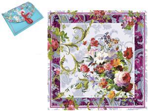 Luxury Gift 100% Pure Silk Scarfs For Women Square Hair Scarf Wrap Headscarf 35"*35" Flower Digital Print Luxury Gift 100% Pure Silk Scarfs For Women Square Hair Scarf Wrap Headscarf 35"*35" Flower Digital Print